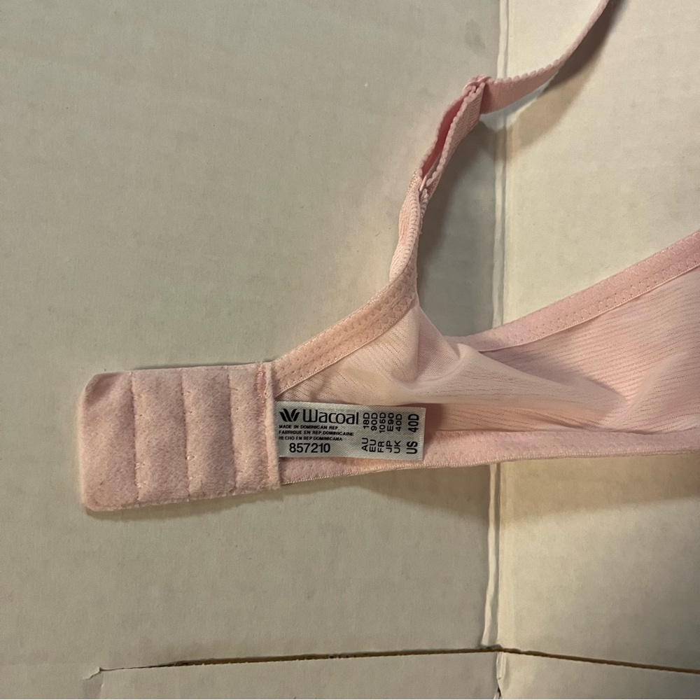 Wacoal Bra Visual Effects Minimizer Bra Ballet Slipper Pink Sz 40D NWT #857210 - Picture 11 of 14